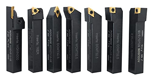 Accusize Industrial Tools 3/4'' Shank 7 Pc Indexable Carbide Turning Tool Set In Fitted Box, 2387-2006 #TOP4