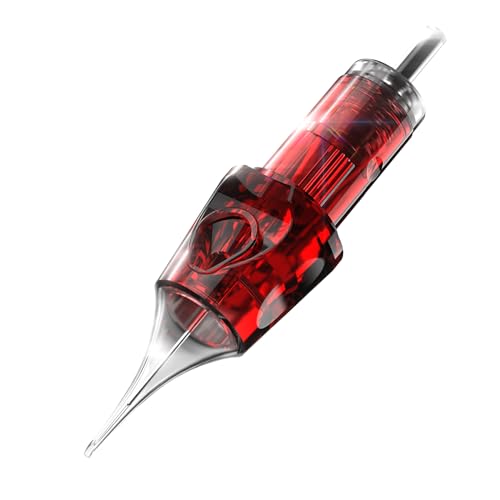 CNC Tattoo Cartridges Needles Disposable Needle with Membrane 20Pcs 3RLT Permanent Makeup Cartridge #10 Bugpin 3 Round Liner Super Tight X-Taper EN04R-20-1003RLT-X