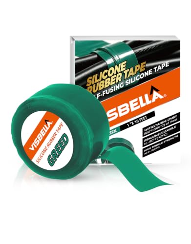 Image of Visbella Self Fusing Silicone Rubber Tape (1" x 10 FT) (1, Green)