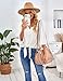 luvamia Women's Casual V Neck Tops 3/4 Sleeve Tie Knot Blouses Work Top for Women Going Out Top Button Up Blouses for Women White Size X-Large Fits Size 16-18