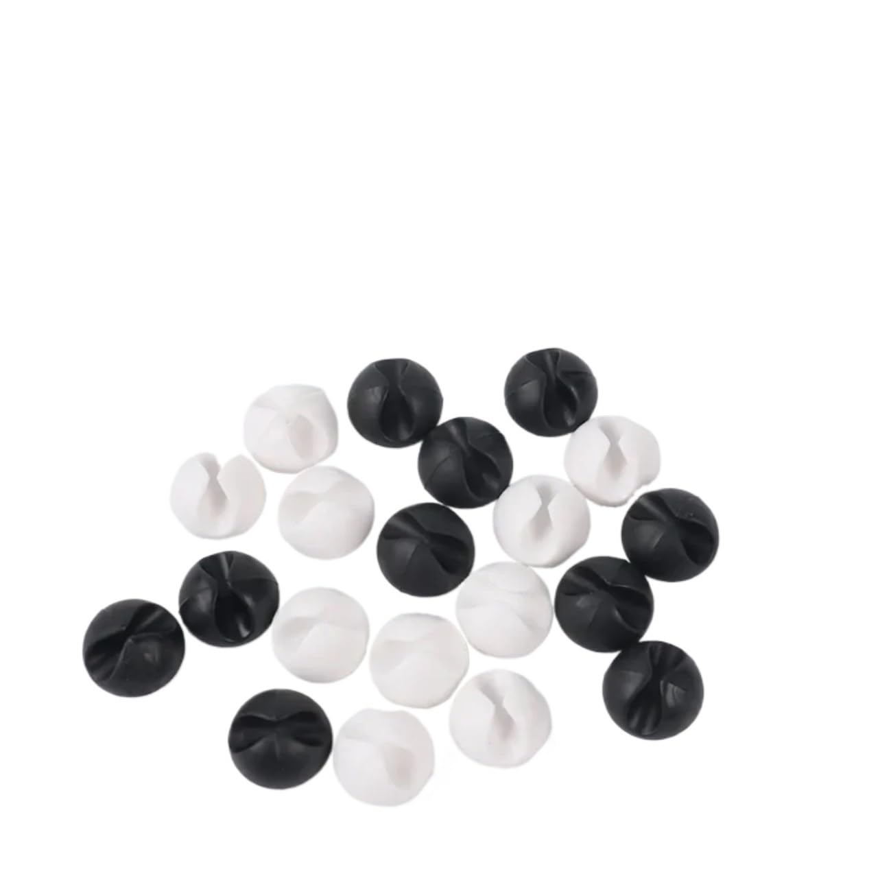 KXFVYNE Cable Clip Winder Auto Organizer Round Cord Clips Desk Tidy Management Wire Adhesive Holder Clamp in Home Office Car(White 30PCS)