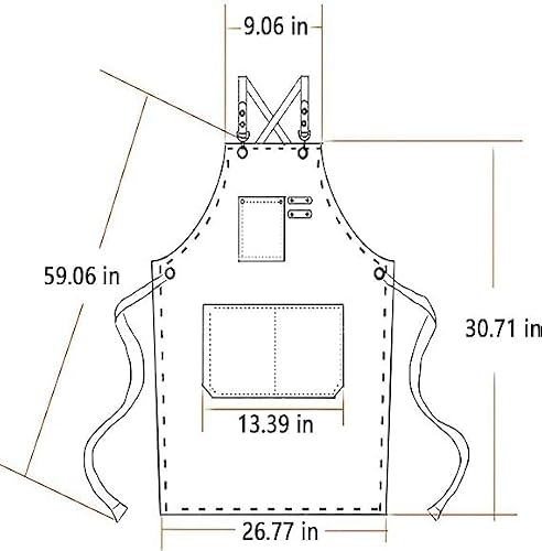 Kvimvty Canvas Heavy Duty Work Tool Apron, Chef Cotton Aprons for Woodworking with Large Pockets Durable Adjustable Work Apron (BlueBlue)
