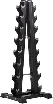 Titan Fitness Vertical Dumbbell Rack, A-Frame Configuration Protective Bumper Cradles, Home Gym Accessories