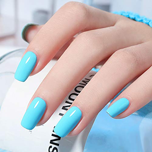 Venalisa 15Ml Gel Nail Polish, Light Blue Color Soak Off Uv Led Nail Gel Polish Nail Art Starter Manicure Salon Diy At Home, 0.53 Oz #TOP1