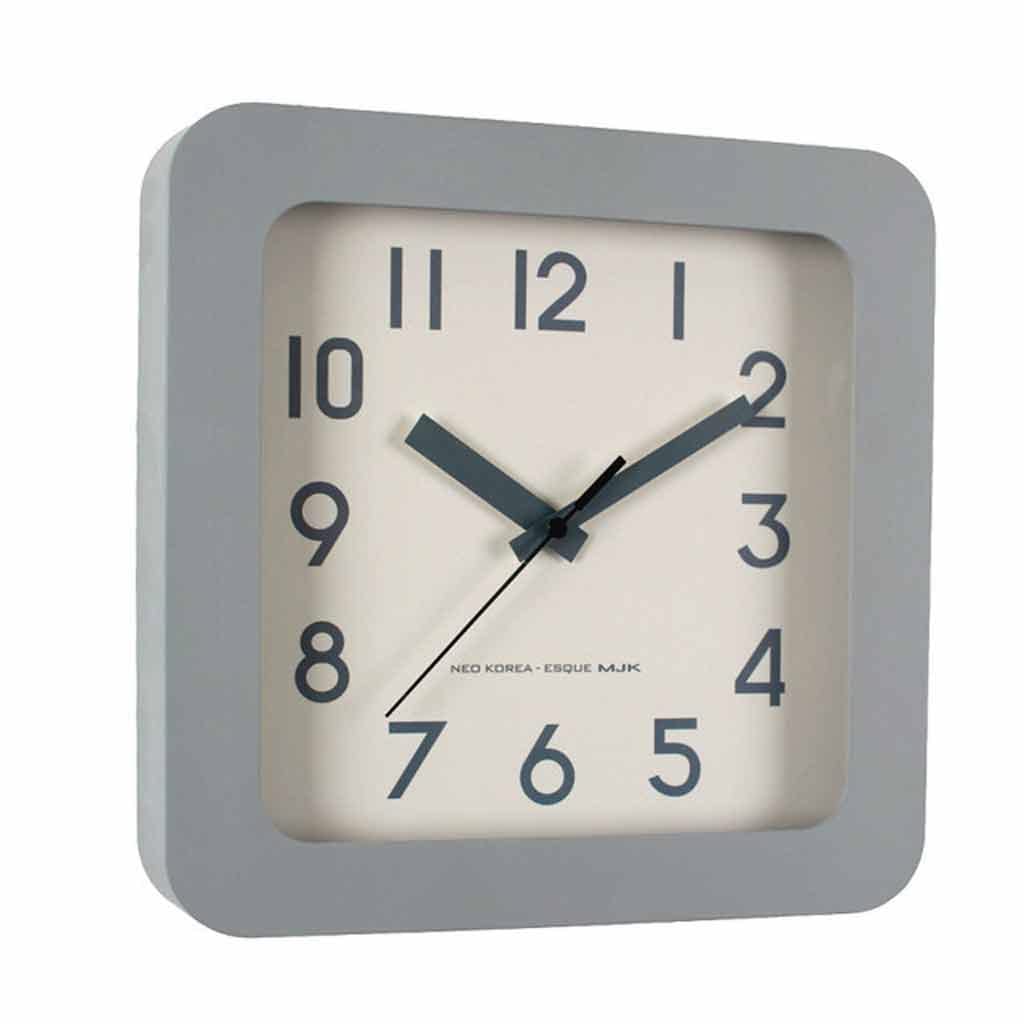 HRWLY Square Wall Clock Desk Pendulum Alarm Hanging Living Room Home Silent