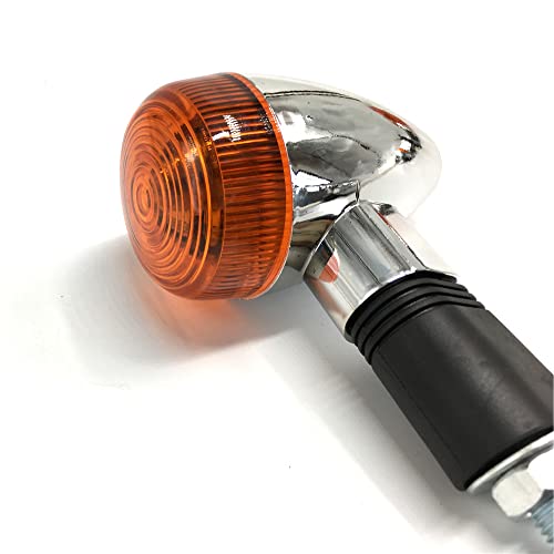 Image of Universal 4pcs Motorcycle Turn Signals Chrome Bullet Front Rear Lights Compatible with Harley Honda Suzuki Yamaha Kawasaki Motorcycle Bobber Chopper