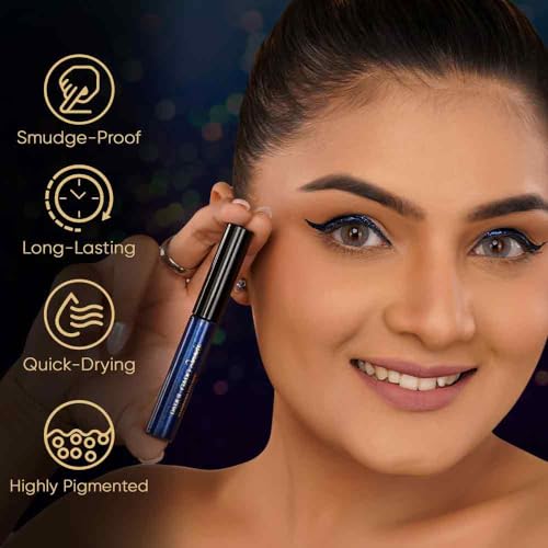 Image of Parul Garg Beauty Hi-Shimmer Liquid Eyeliner - Smudge-Proof, Water-Resistant & Quick-Drying | Long-Wear, Precision Tip & Glitter Finish for Intense Shine | Amethyst Purple | 5ml