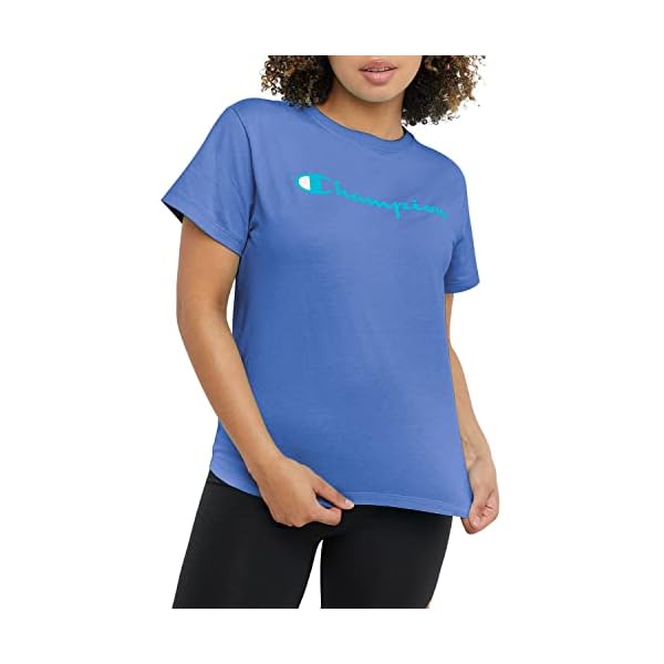 Champion-Womens-T-Shirt-Classic-Tee-Comfortable-T-Shirt-for-Women-Script-Reg-or-Plus