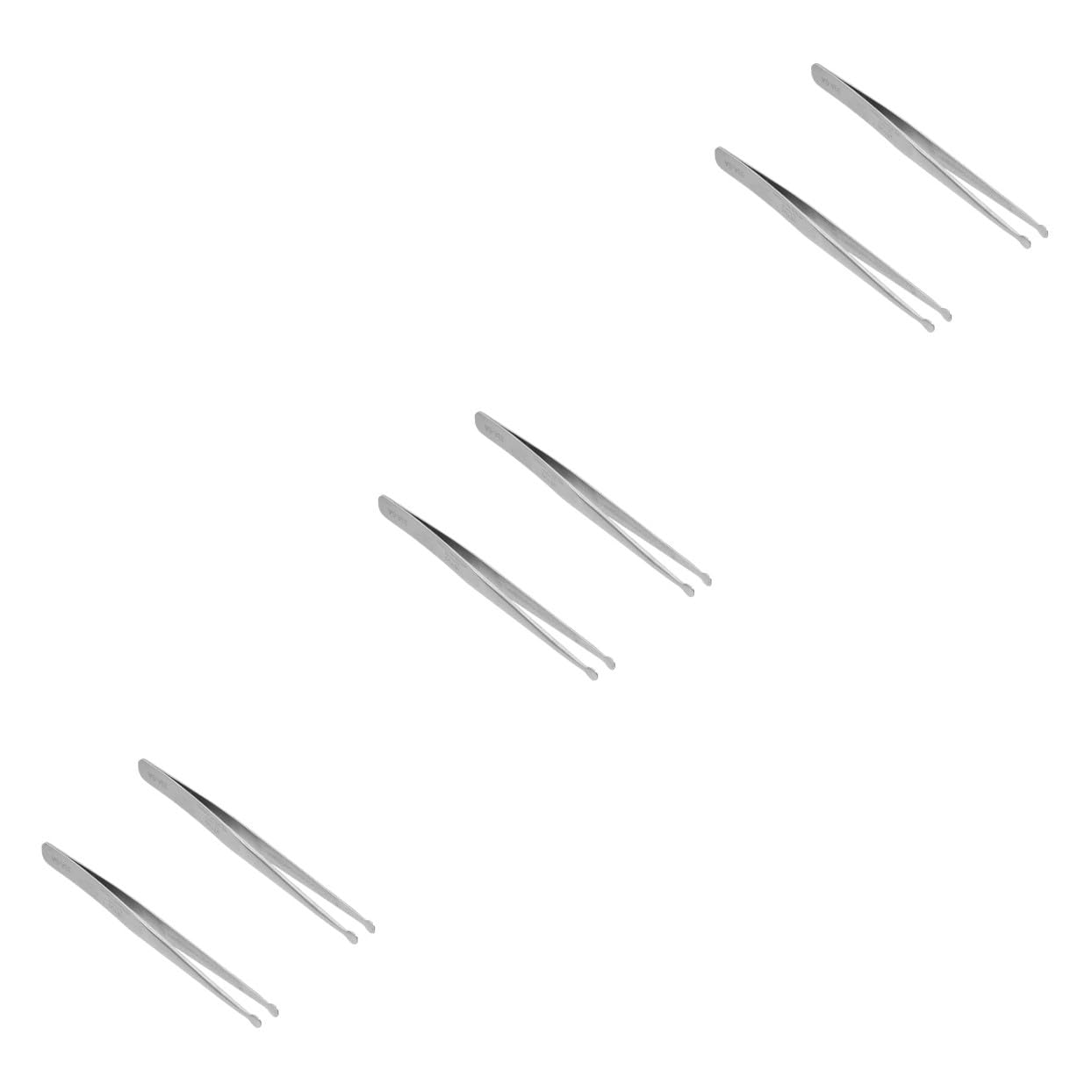 6pezzi Pinzette Di Precisione Acciaio Inossidabile Antistatiche Design Ergonomico Per Elettronica e Lavori Di Precisione Punta Rotonda Resistenti Ad Acidi e Corrosivi