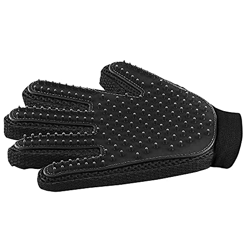 DELOMO Pet Grooming Glove - Gentle Hair Removal Brush for Pets
