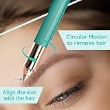 iMusthav 2 in 1 Eyebrow and Facial Hair Remover for Women Painless Electric Razor Epilator Trimmer Shaver with 18K Gold-Plated, USB Rechargeable, 360° LED for Flawless Eyebrow and Face Hair Removal - Image 7