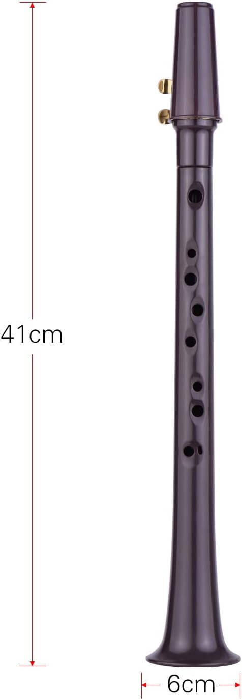 11-hole C Key Mini Pocket Saxophone ABS with Alto Mouthpiece Ligature 4pcs Reeds 8pcs Dental Pads Finger Charts Cleaning Cloth Carrying Bag