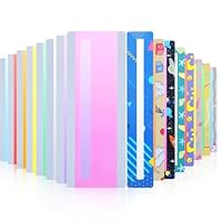 Tyqour 16PCS Guided Reading Strips Trackers for Kids Dyslexia Reading Tools for Kids Dyslexic Students Colorful Overlays Teacher Education Classroom Supplies