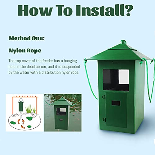 5L Large Capacity Timing Automatic Fish Feeder,Pond Automatic Koi Fish Feeder For Ponds, Aquarium Feeding Food Dispenser For Outdoor Tank Aquariums Garden Pond #TOP2