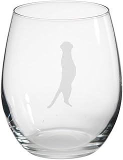 Meerkat Engraved Stemless Tumbler Glass, Gift for Women, Gift for Men, Meerkat Gift