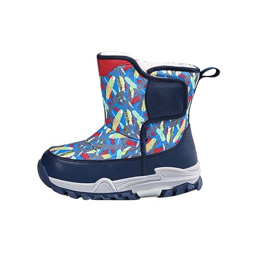 Boys Toddler Snow Boots Waterproof Resistant Winter Shoes Girls Fuzzy Boots Size 13.5 Waterproof Toddler Shoes