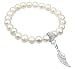 Produktbild Nenalina Charmträger Armband aus Süßwasserperlen mit Engelsflügel Charm Anhänger in 925 Sterling Silber CS1-3070-000