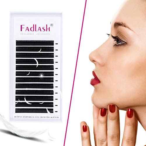 Fadlash Volume Lash Extensions Multi Length Easy Fan Lashes .03 .05 .07 Automatic Blooming Eyelash Extensions C D Dd L Curl (0.07-D, Camellia 11-12-13Mm) #TOP5