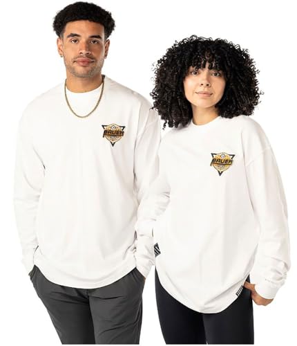 Bauer LS T-shirt rétro Senior Lucent Blanc haut manches longues hockey