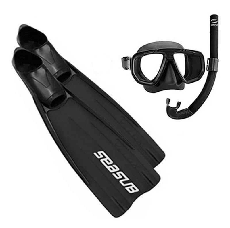 Kit de Mergulho Máscara + Snorkel + Nadadeira Premium Velox Seasub (40-41)