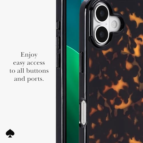 Image of kate spade new york iPhone 17 Case - Tortoise | Compatible with MagSafe - Lightweight Designer Case for iPhone 17 with Anti-Scratch Coating and Speckled Tortoise Design