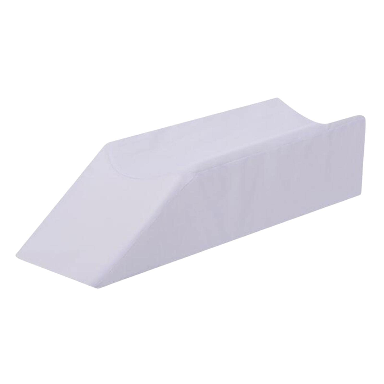 Cojín Elevador de Piernas, Almohada para Piernas, Cojín de Espuma de Alta Densidad, Soporte Elevado para, Tobillo Y Pierna, Elevador de Lesion, Blanco 65x20x15cm