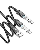 cable usb iphone carga rapida ✔【Fuerte magnetismo y operación con una mano】El cable de carga magnético tiene un imán muy fuerte, puedes utilizar una mano para utilizar este cable de carga de teléfono para encender o apagar la carga. La cabeza magnética se puede colocar en el interior del teléfono móvil para actuar como tapón de polvo.