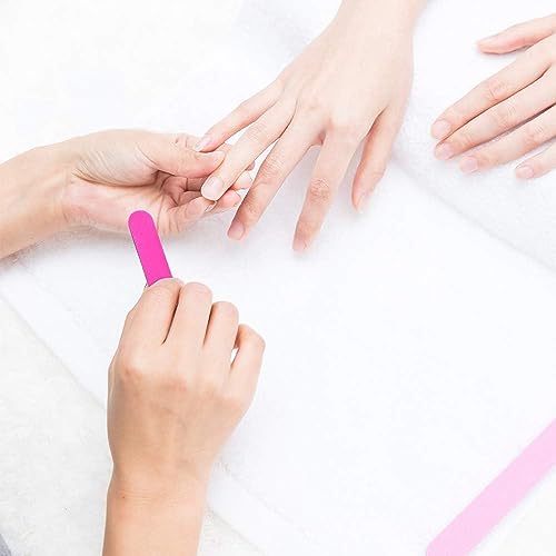 INOG Mini Nail File (180/240 Grit), 100Pcs Disposable Nail Files Double Sided Emery Boards Home or Professional Manicure Pedicure Tools (Blue and Pink) - Image 3