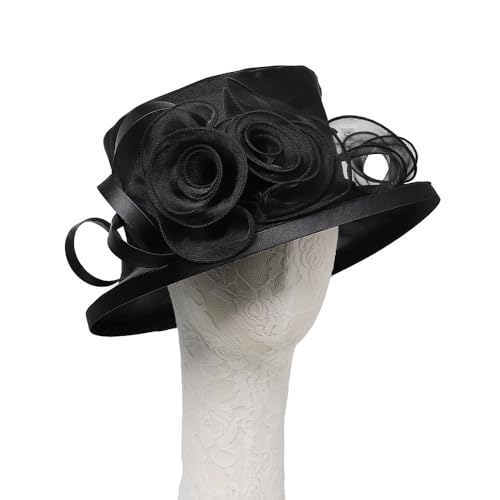 Sombrero floral para mujer para fiesta de té miniatura 2