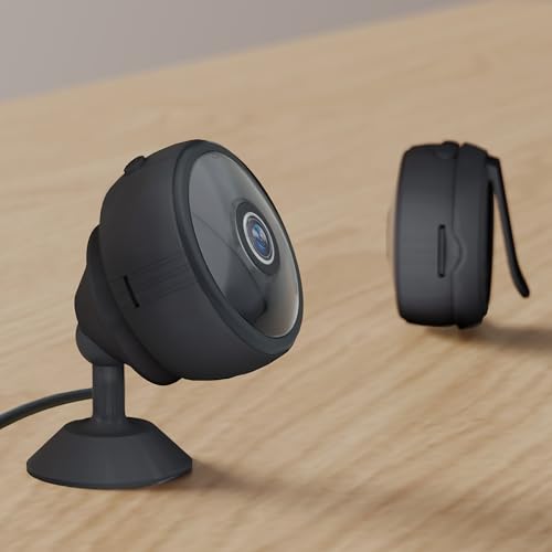 Mini cámara de seguridad 1080P HD, visión nocturna, detección de movimiento, montaje magnético, gran angular de 120°, WiFi y punto de acceso, cámara de vigilancia portátil para interiores y hogares