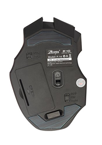 DLAND ZELOTES Professional LED Optical 2400 DPI 7 Button USB 2.4G Wireless Gaming Mouse for Pro Game Notebook, PC, Laptop, Computer - Thumbnail 2