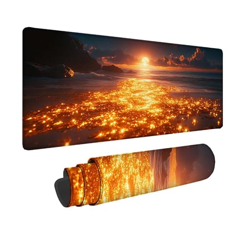 Tapis de souris XXL 150x80 cm rouge et noir pour bureau de gamer
