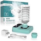 HOMDIS Travel Humidifier, Portable Small Humidifier for Plants, Bedroom, Office, Hotel or Car, 5000mAh Battery Operated Mini Cool Mist Humidifiers, Quiet 23dB, Auto-off, Night Light & BPA-Free, Green