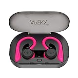 Wireless Headphones, APEKX True Wireless Bluetooth 5.0 Sports Earbuds, IPX7 Waterproof Stereo HiFi Sound, Built-in Mic Earphones with Charging Case (Pink)