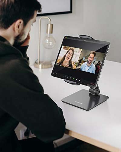 Abovetek Business Kiosk Aluminum Tablet Ipad Stand, 360° Swivel Tablet & Phone Holders For Any 4-14" Display Tablets Or Cell Phones, Professional & Sturdy For Store Pos Office (Grey) #TOP4