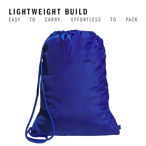 Image of adidas Alliance Sackpack - Drawstring Backpack for Sports, Small Gym, Team Royal Blue /3, One Size, Alliance Sackpack - Drawstring Backpack Small Bag for Men and Women