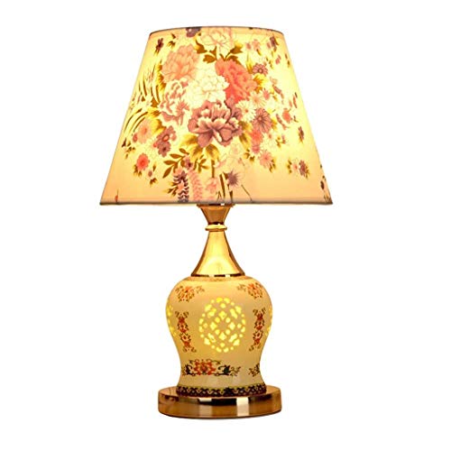 Preisvergleich Produktbild DIAOD Retro traditionelle Energiespar Keramik Schreibtischlampe, Arbeitszimmer, Hotel Villa Zimmerschreibtischlampe (Color : A)