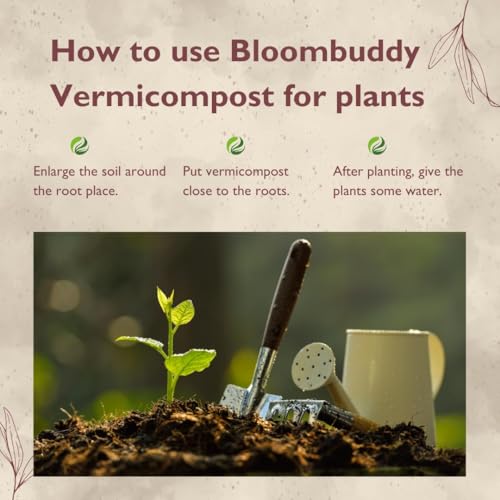 Image of BLOOMBUDDY Organic Vermicompost - 2x4.5 kg | Plant Fertilizer & Compost for Plants | Natural Manure for Home Gardening | Vermi Compost for Plants, Indoor Pots & Home Garden Use