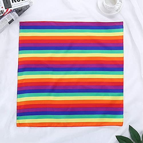 Tinsow 2 Pack Gay Pride Rainbow Bandanas Cotton Handkerchiefs Party Supply Pet Bandana - Image 4