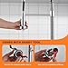 TIORIY Kitchen Faucet Spray Head Replacement with 15 Adapters, Plastic Spray Nozzle for Kitchen Faucet 3 Modes, Compatible with American Standard Faucets, Pause Mode (Chrome)