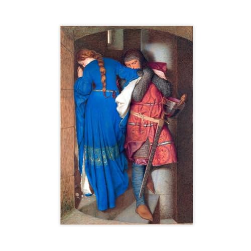 The Meeting on Turret Stairs peinture Burton, impression sur toile premium sans cadre 30cm