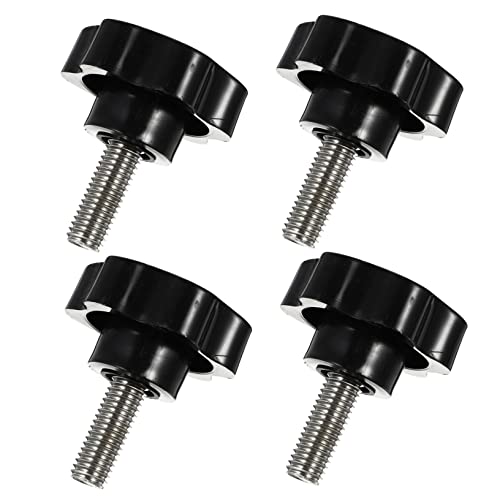 MUCKLILY 38mm Diameter Star Clamping Screw Knob Handle 4pcs Plastic Replacement Easy Tighten/Loosen No Extra Tool Needed