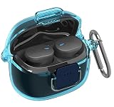 GIOPUEY Clear Cover Compatibile con JBL Tune Buds 2, Custodia TPU, Ultrasottile Case Cover, Antiurto, Resistente ai Graffi - transparent blue