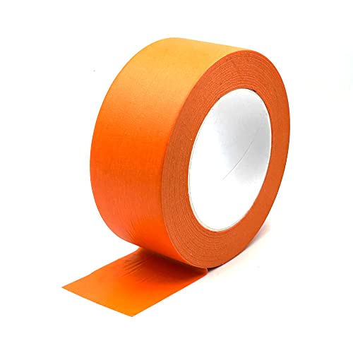 Image of Orange Masking Tape 2 inch x 55 Yards, Orange Painters Tape 2 inch Wide Paper Tape for Arts DIY Crafts Painting Labeling Decoration School Projects Home Office