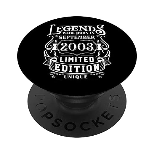 Cumpleaños Septiembre 2003 Edición Limitada Regalo Vintage PopSockets PopGrip Intercambiable