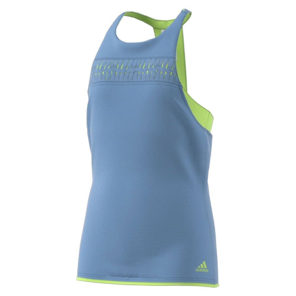 adidas Mädchen, Tank-Top Hellblau, Zitronengelb