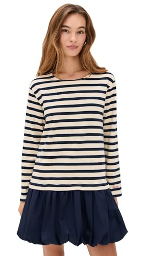 Sea Women's Athena Solid Combo T-Shirt Bubble Dress