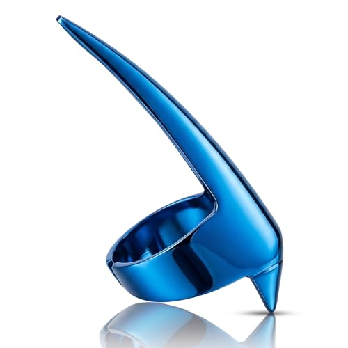 Hair Parting & Sectioning Ring - Stainless Steel Finger Tool For Braiding Hair Pick for Precise Durable Dreadlocks Wig Quick Installation of Human Hair Extensions Styling Tools (Blue)