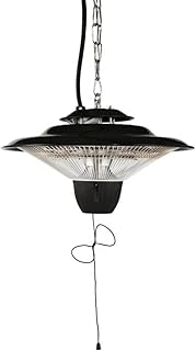 HARTI Riscaldatore Patio Esterno, Casa Soffitto Montato Ombrello Elettrico Appeso Riscaldatori, 2 Ingranaggi Riscaldatore Ombrellone Regolabile con Lampada Tubo di Quarzo per Il Giardino