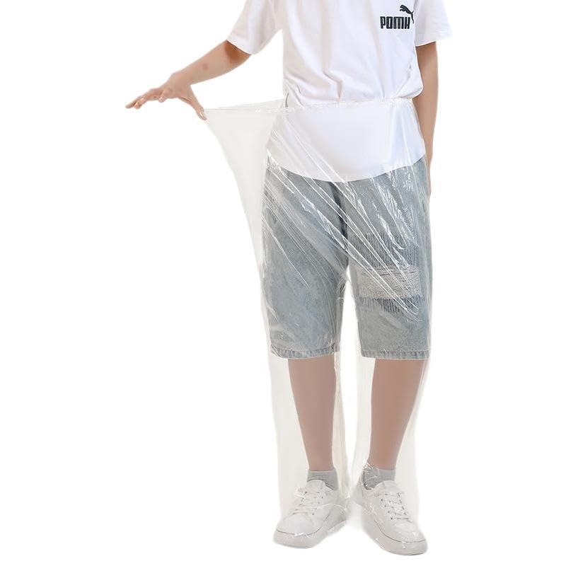 10PC Adult Disposable Rain Pants Unisex Waterproof Outdoor Activities Water Sports Camping Riding Traveling Emergency White